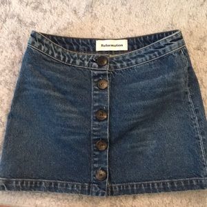 Reformation Denim Skirt